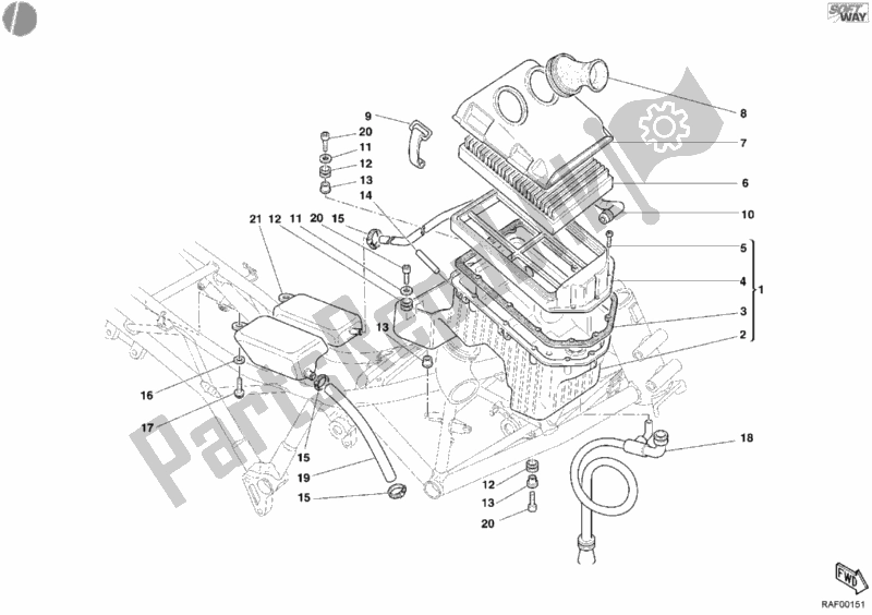 Tutte le parti per il Presa del Ducati Supersport 1000 SS 2004